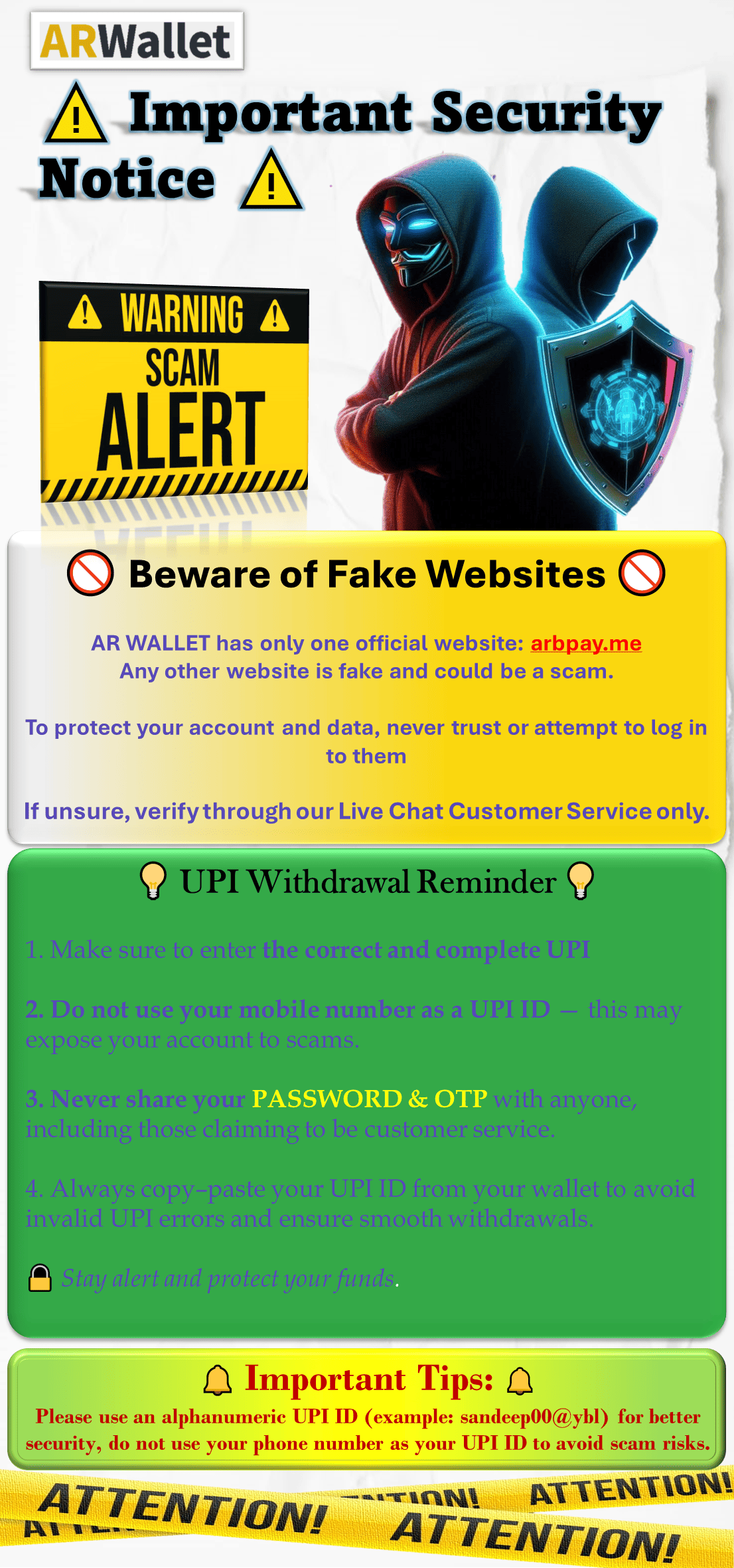 ANT Wallet Official Website Notice